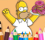 Pangkulay na Aklat: Simpson Donut